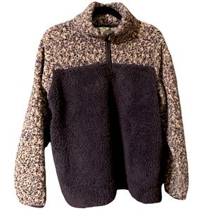 Teddy Bear Pullover 1/4 Zip Fleece Jacket